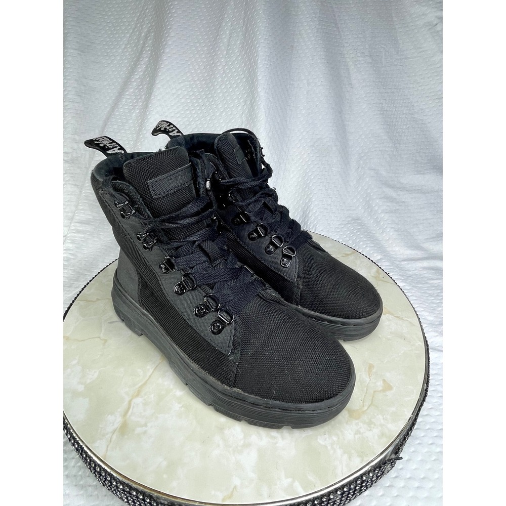 Dr. Martens Combs W Combat Ankle Boots Womens 6 Black Lace Up Grunge Streetwear